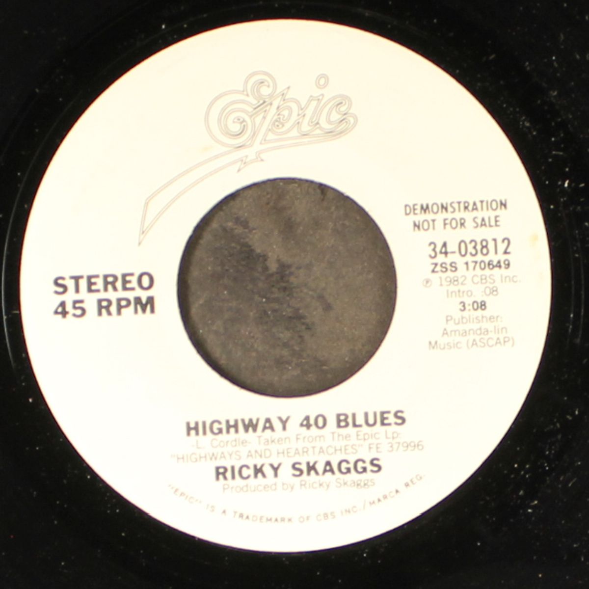 highway 40 blues / same by RICKY SKAGGS