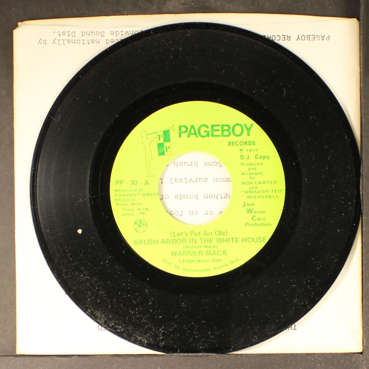 brush arbor in the white house / she's a sweet talkin' woman by WARNER MACK