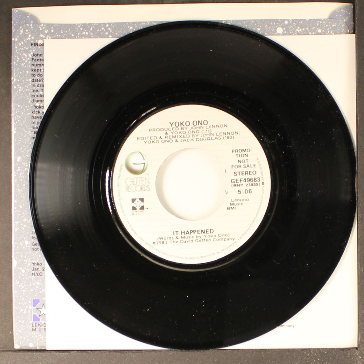 walking on thin ice / it happened by YOKO ONO