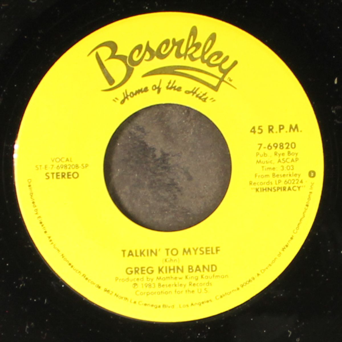 talkin' to myself / love never fails by GREG KIHN BAND