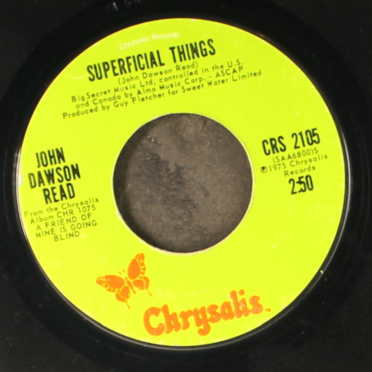 a friend of mine is going blind / superficial things by JOHN DAWSON READ