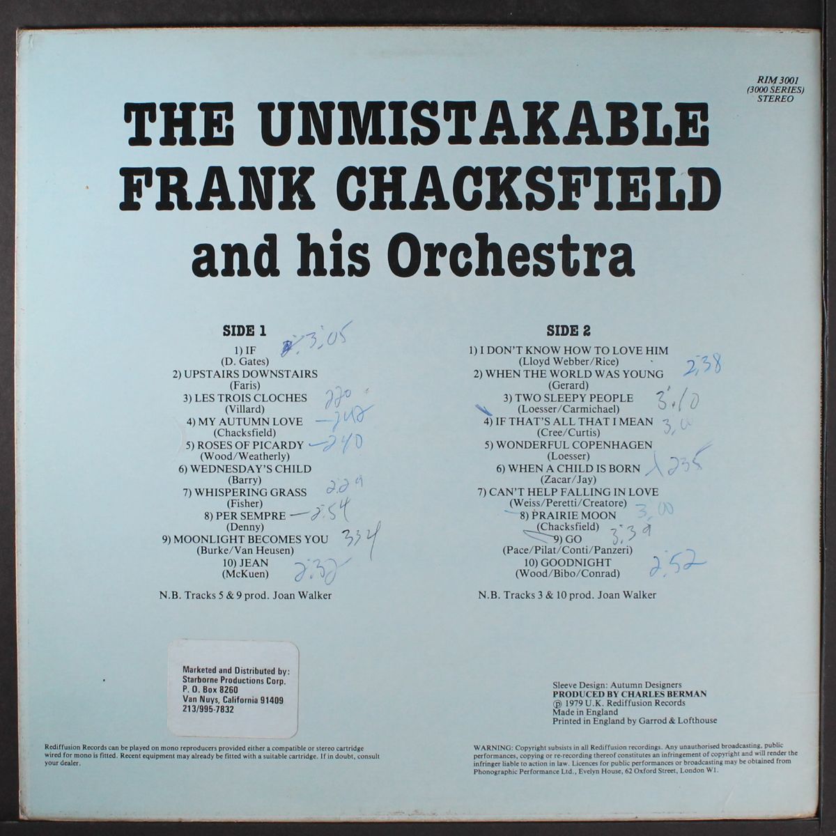 the unmistakable by FRANK CHACKSFIELD