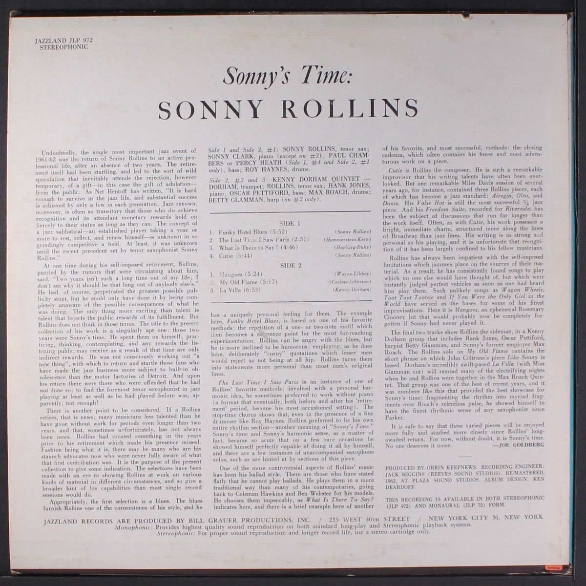sonny's time by SONNY ROLLINS