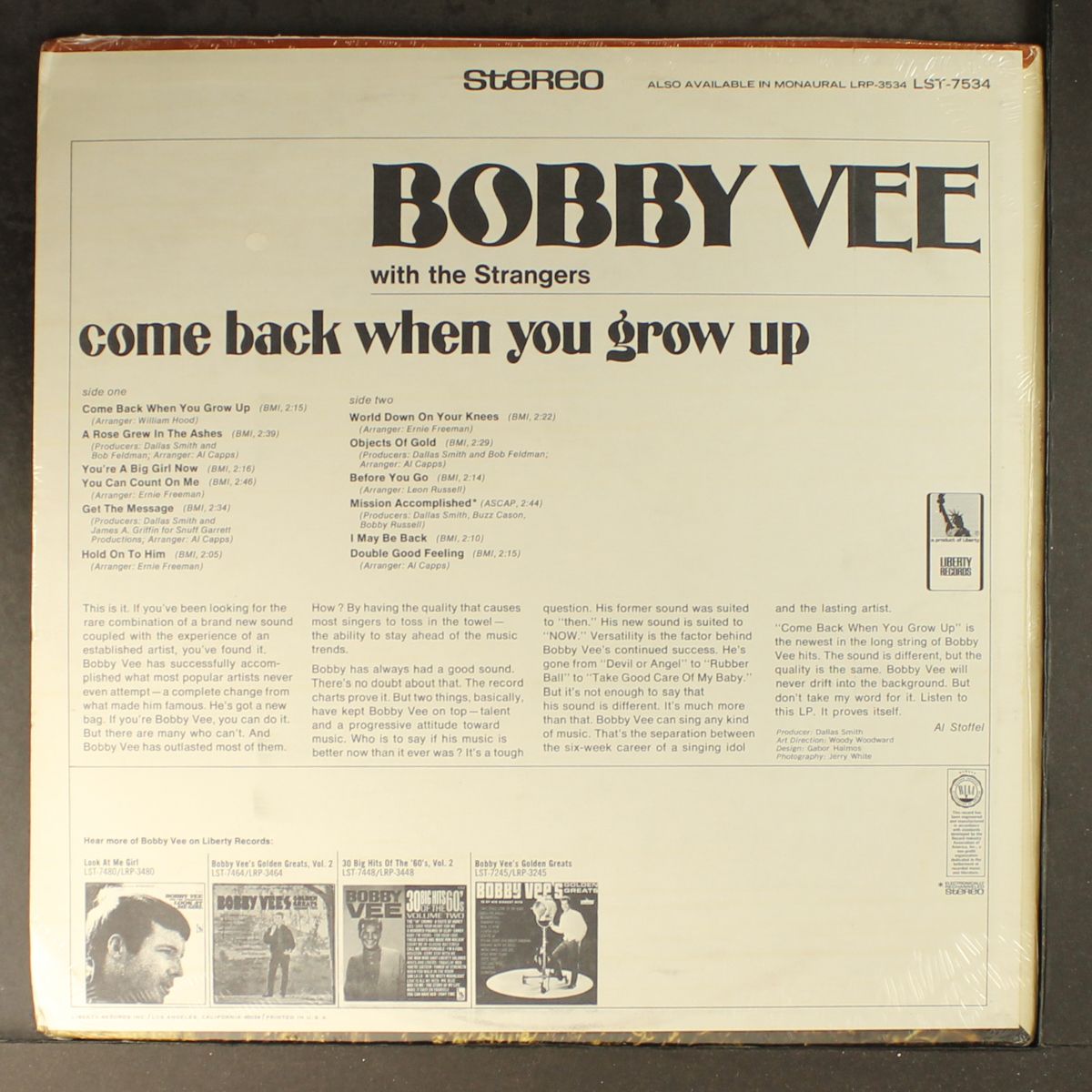 come back when you grow up by BOBBY VEE