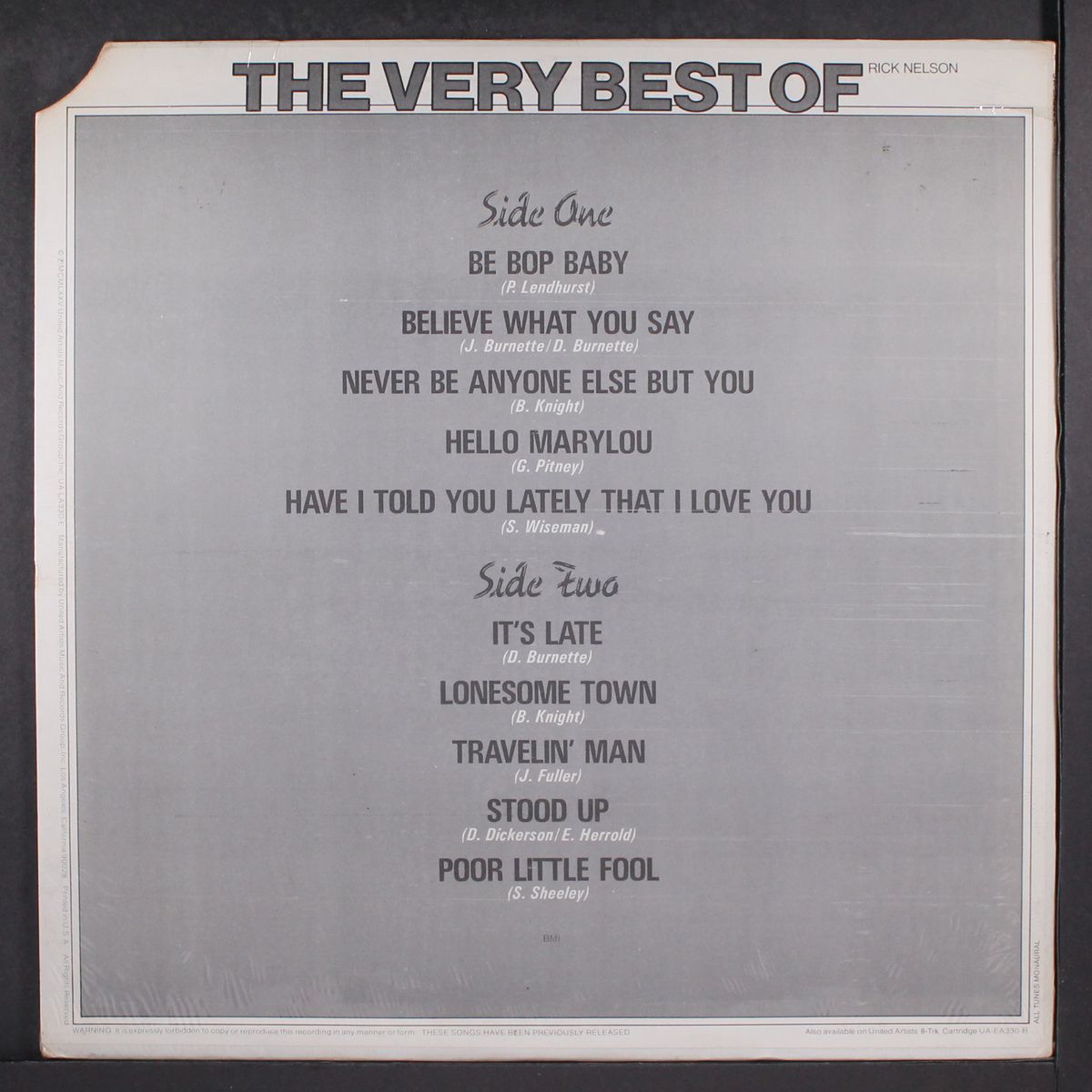 the very best of by RICK NELSON