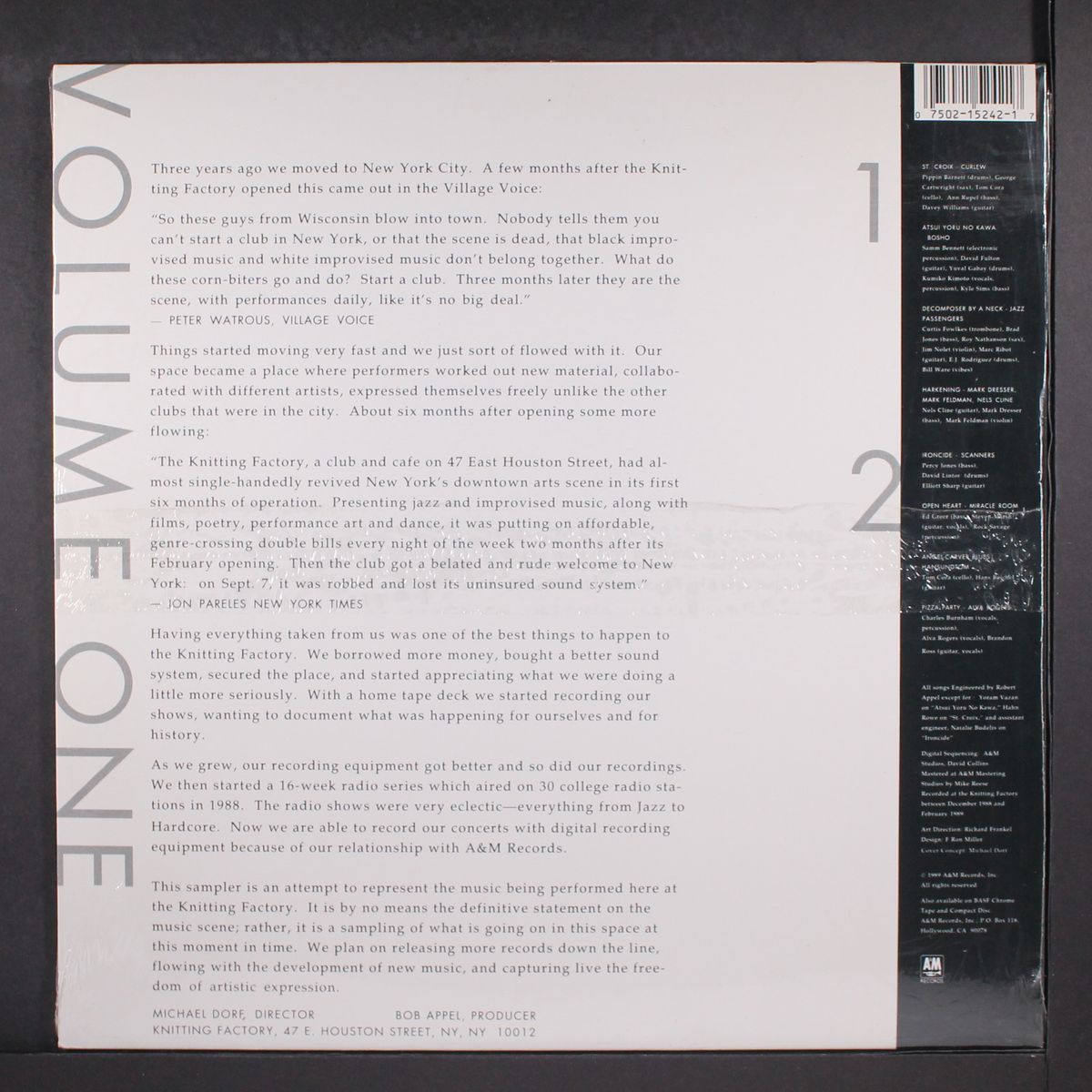 live at the knitting factory new york city, vol.1 by VARIOUS