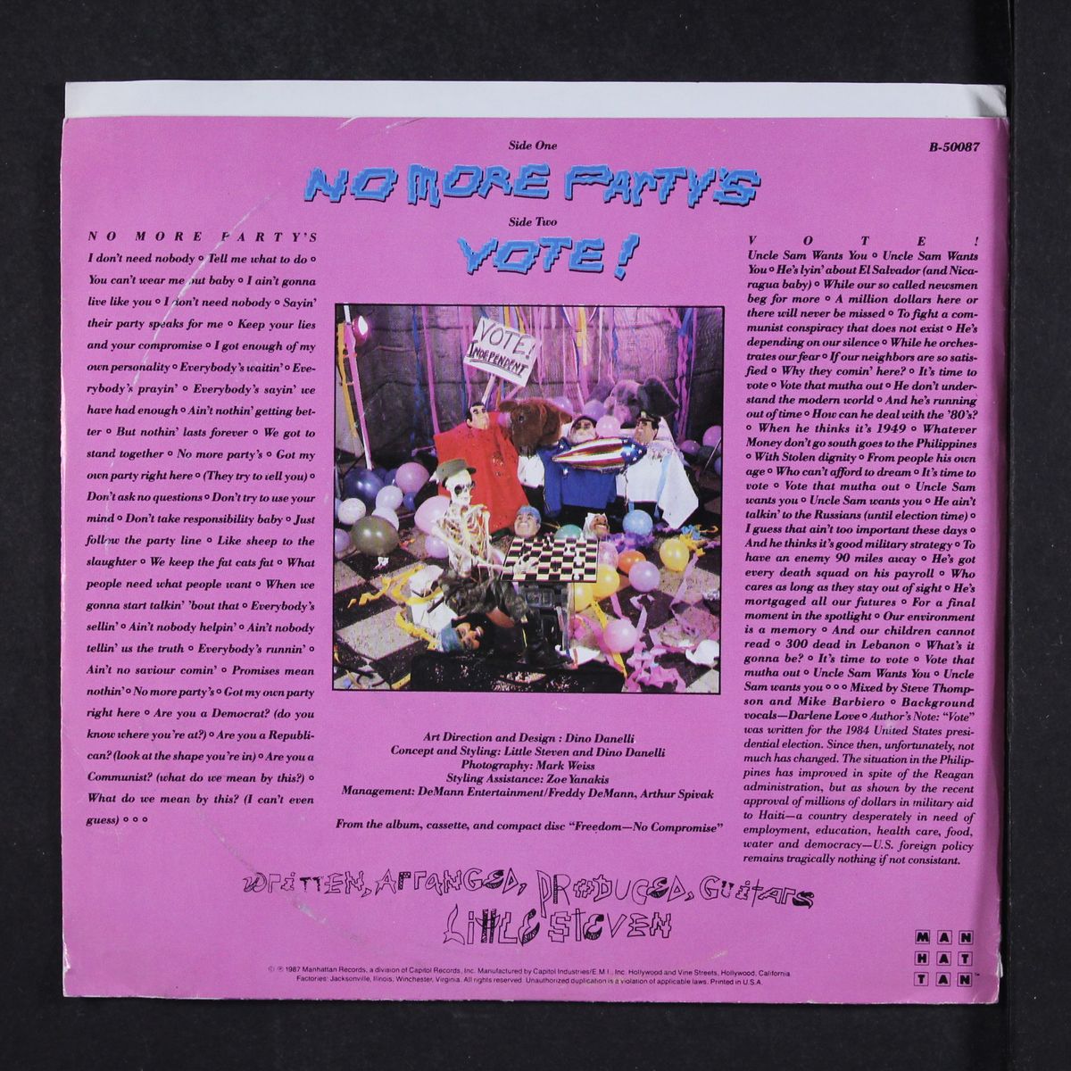 no more party's by LITTLE STEVEN