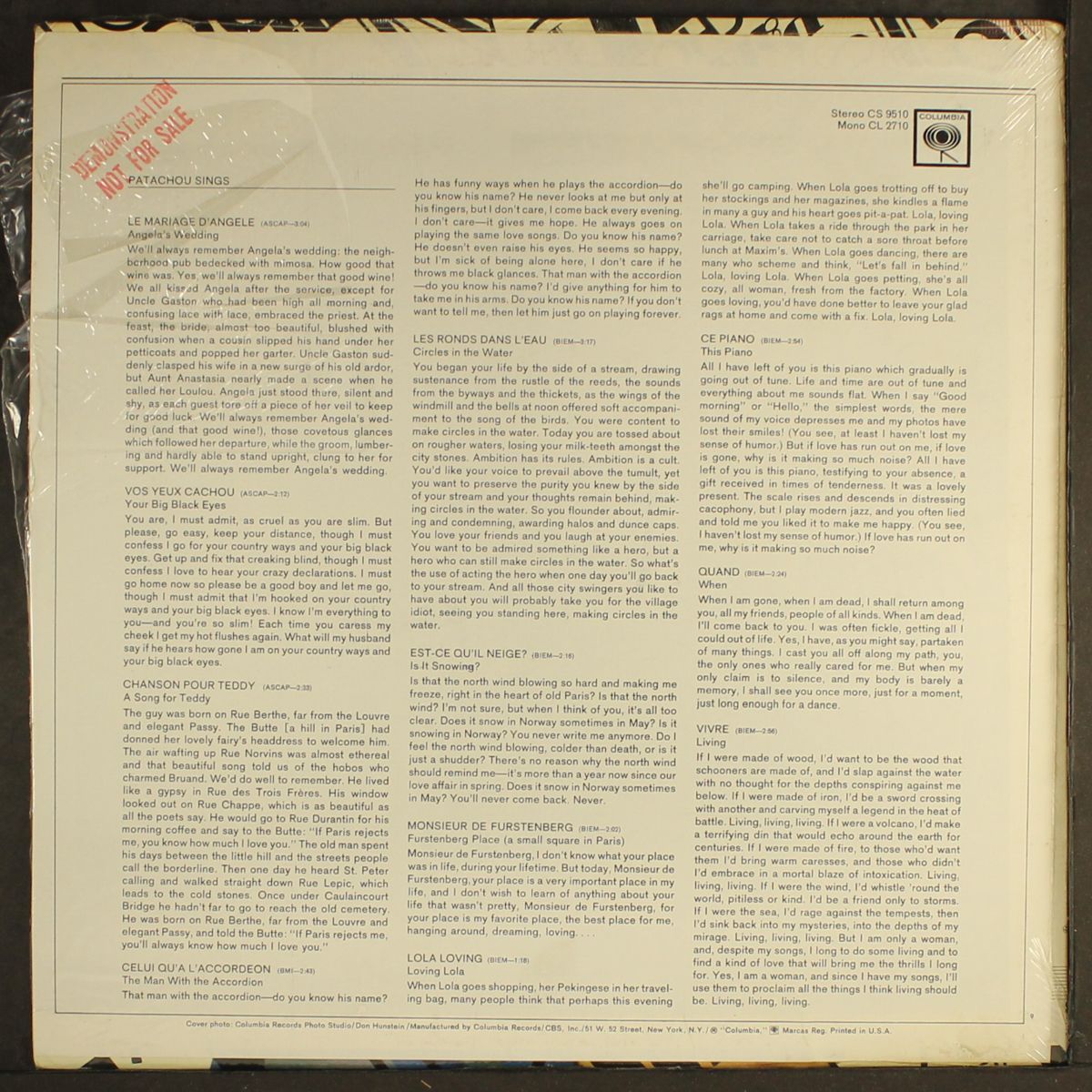 patachou sings by PATACHOU