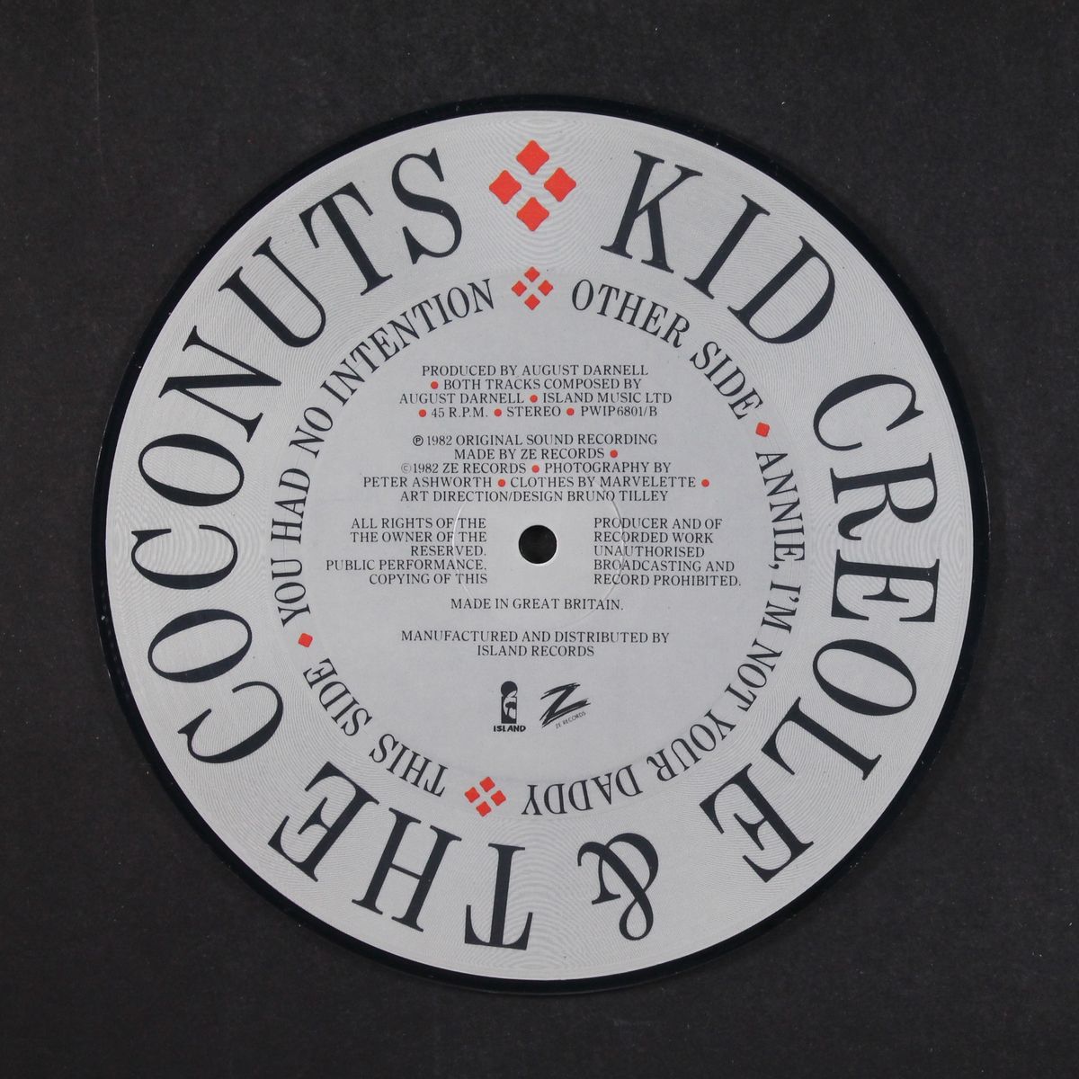annie, i'm not your daddy / you had no intention by KID CREOLE
