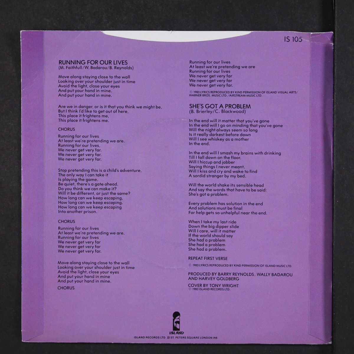 running for our lives by MARIANNE FAITHFUL