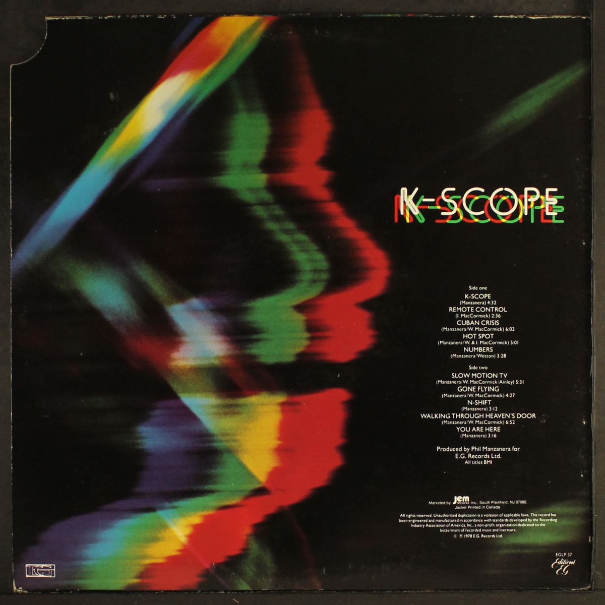 k-scope by PHIL MANZANERA