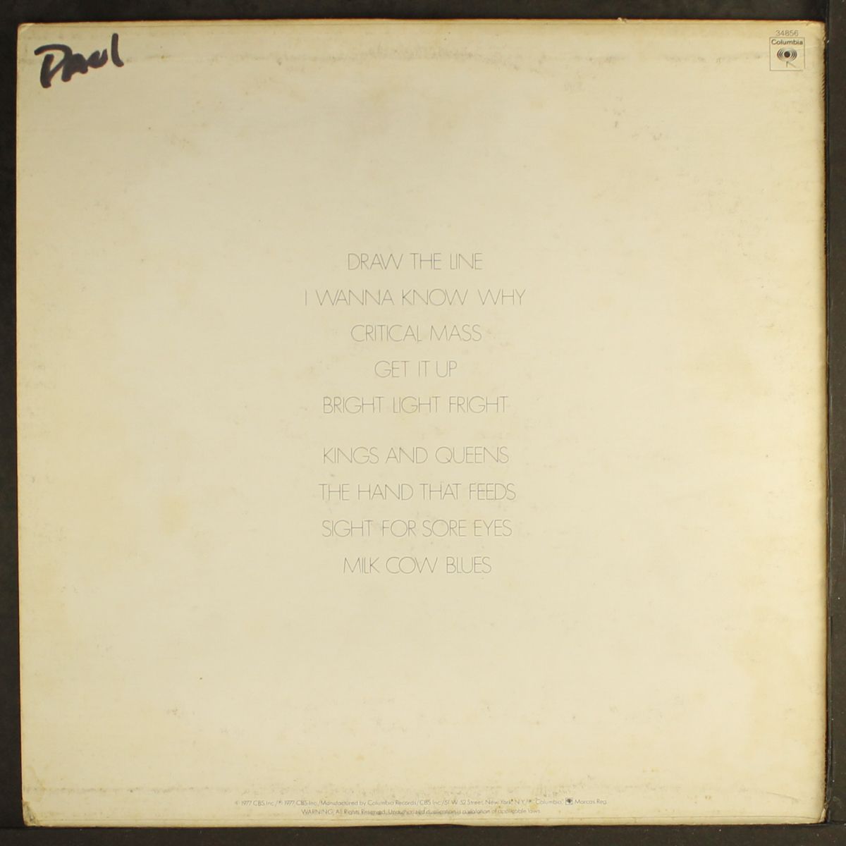 draw the line by AEROSMITH