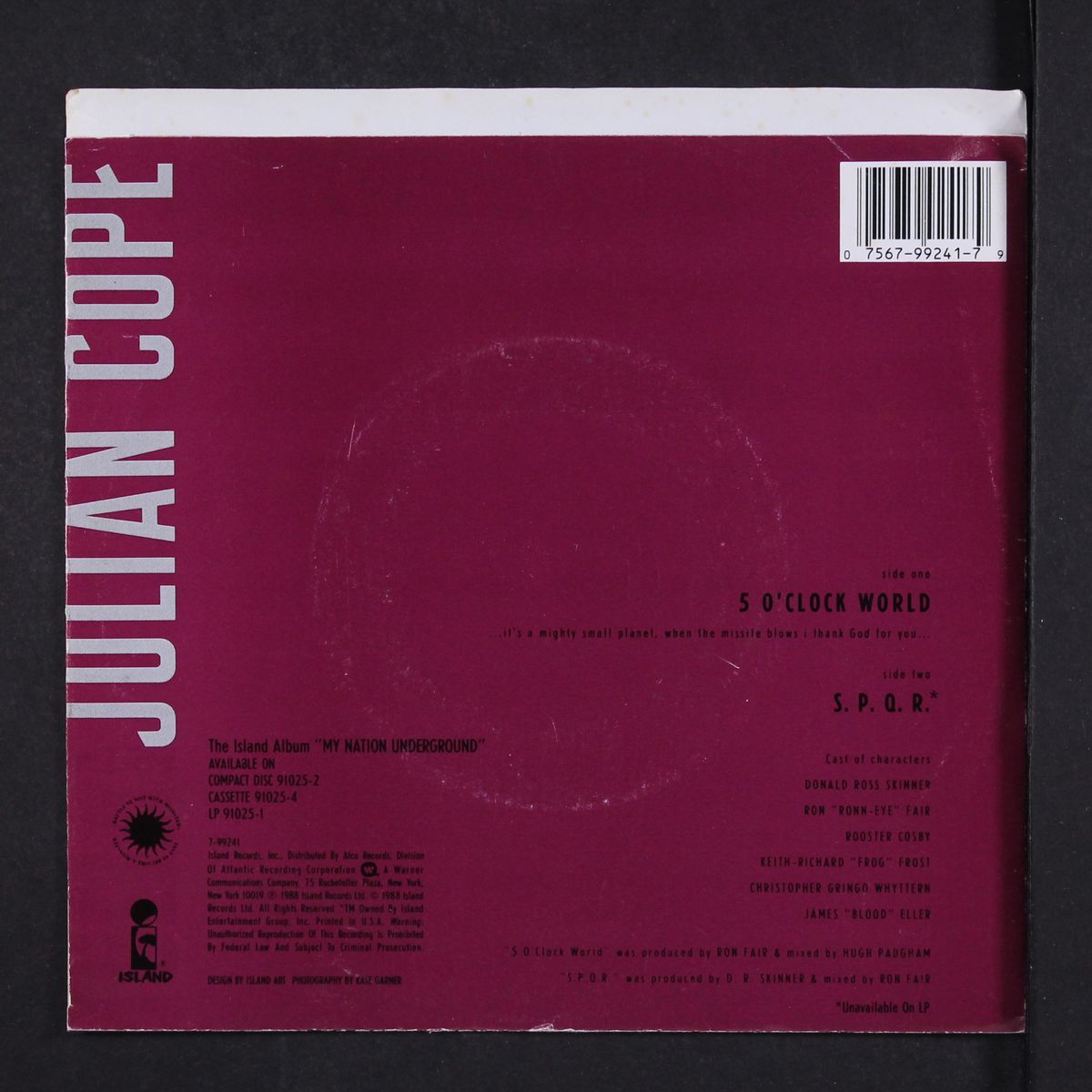 5 o'clock world / same by JULIAN COPE