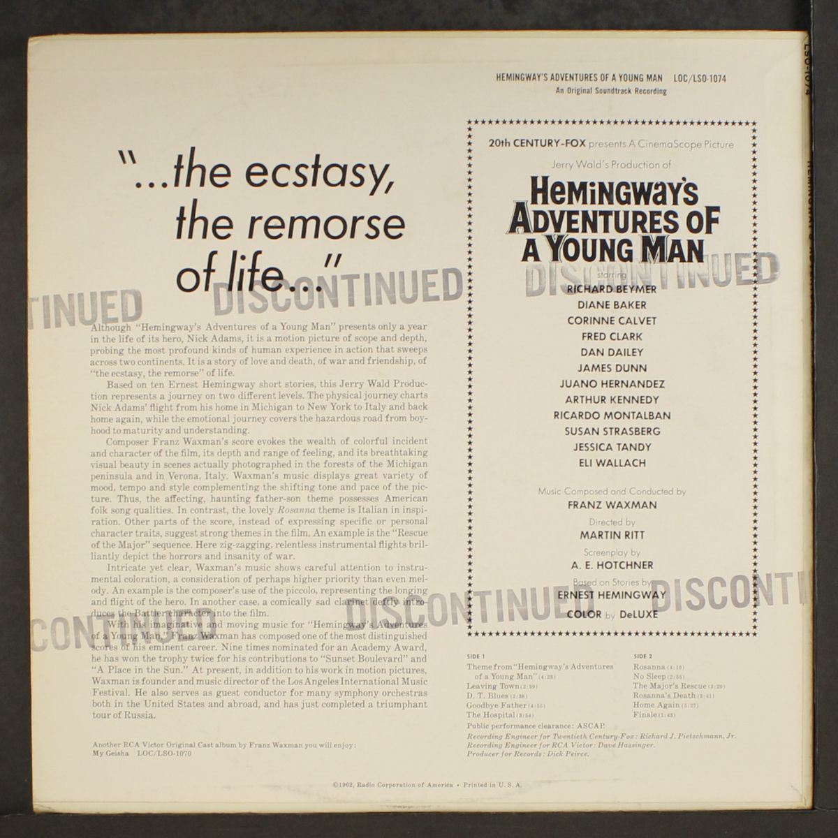 hemingway's adventures of a young man by SOUNDTRACK