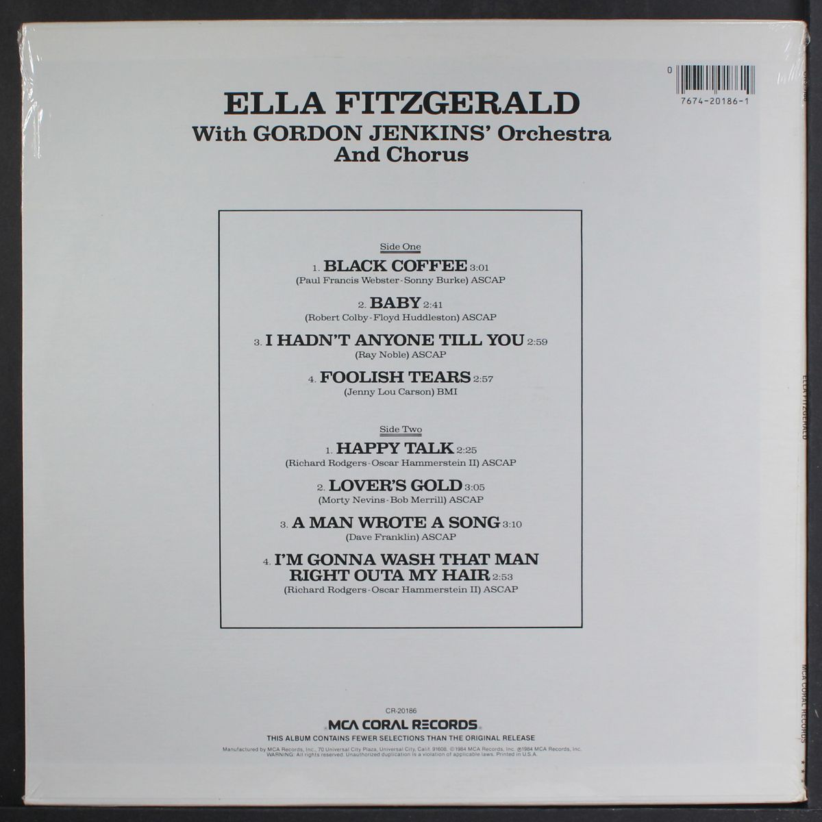 with gordon jenkins' orchestra & chorus by ELLA FITZGERALD