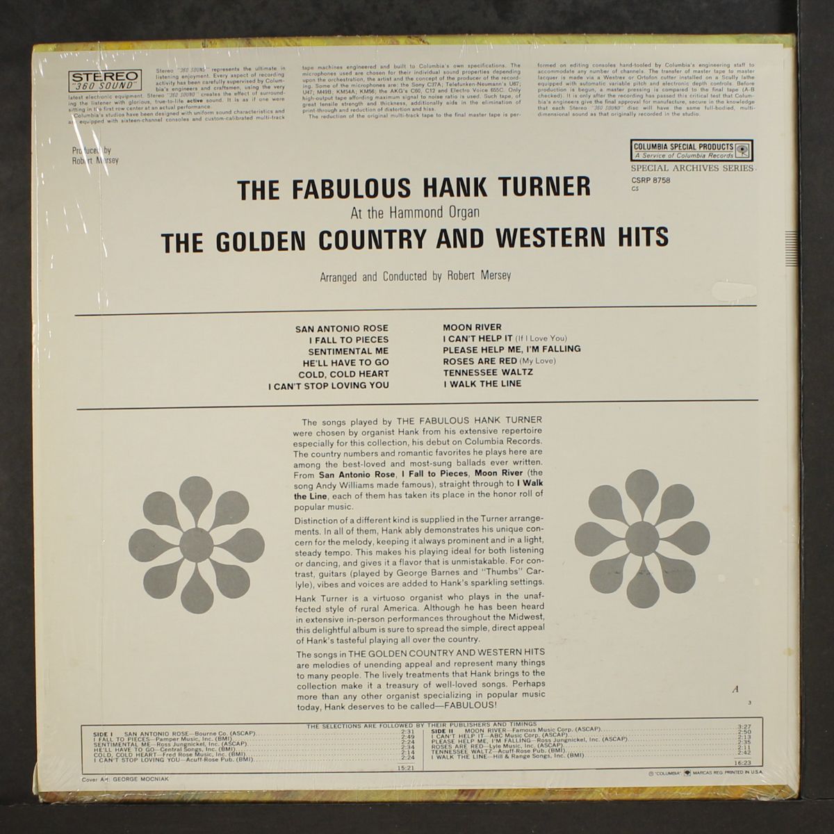 the golden country & western hits by HANK TURNER