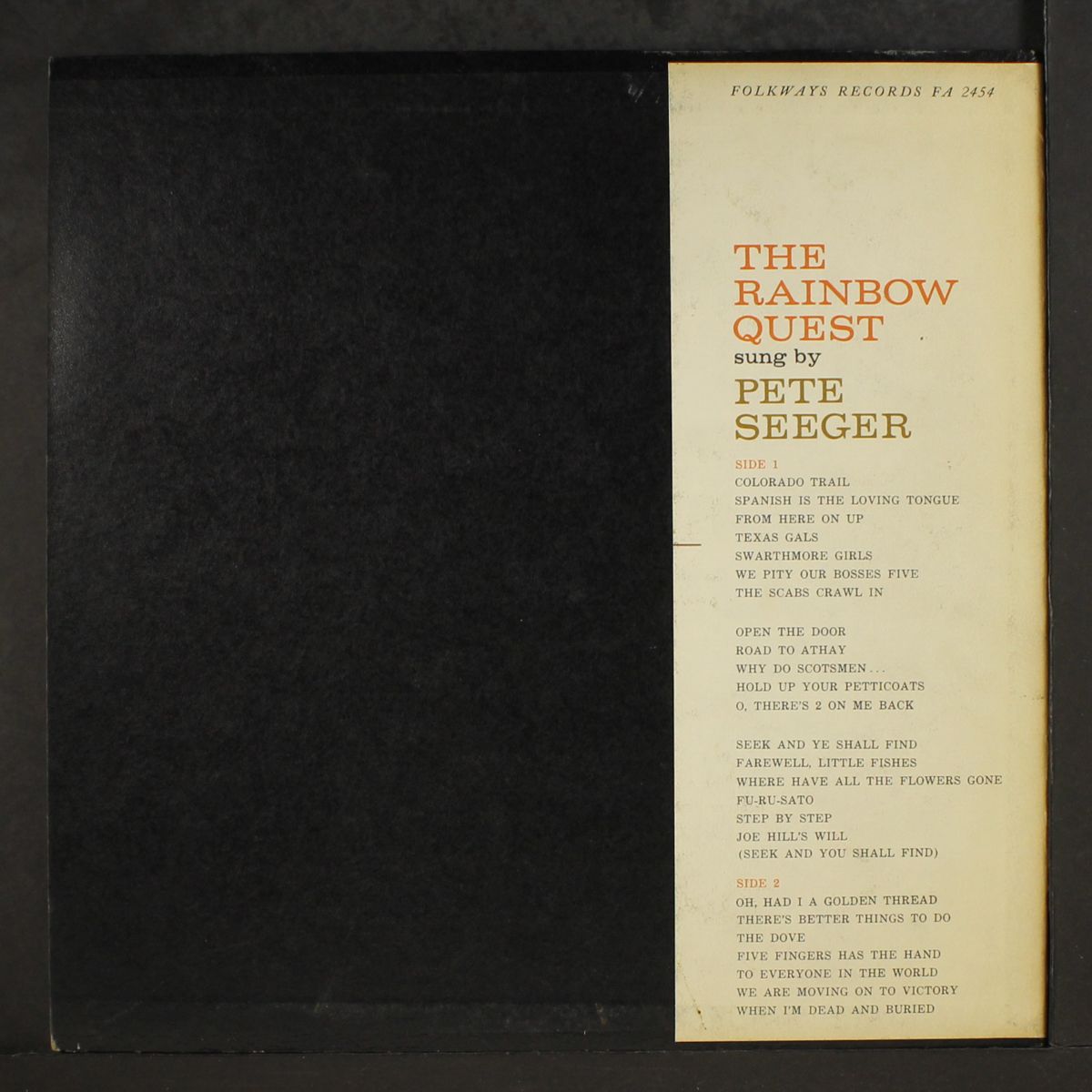 the rainbow quest by PETE SEEGER
