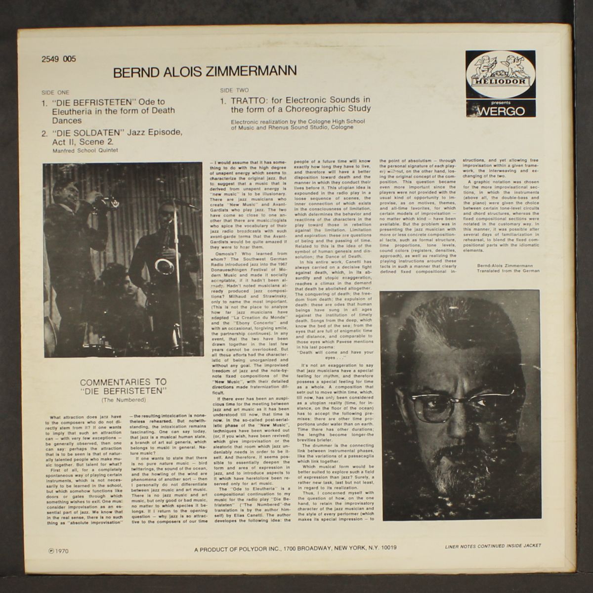 the numbered, improvisations, tratto by BERND ALOIS ZIMMERMANN