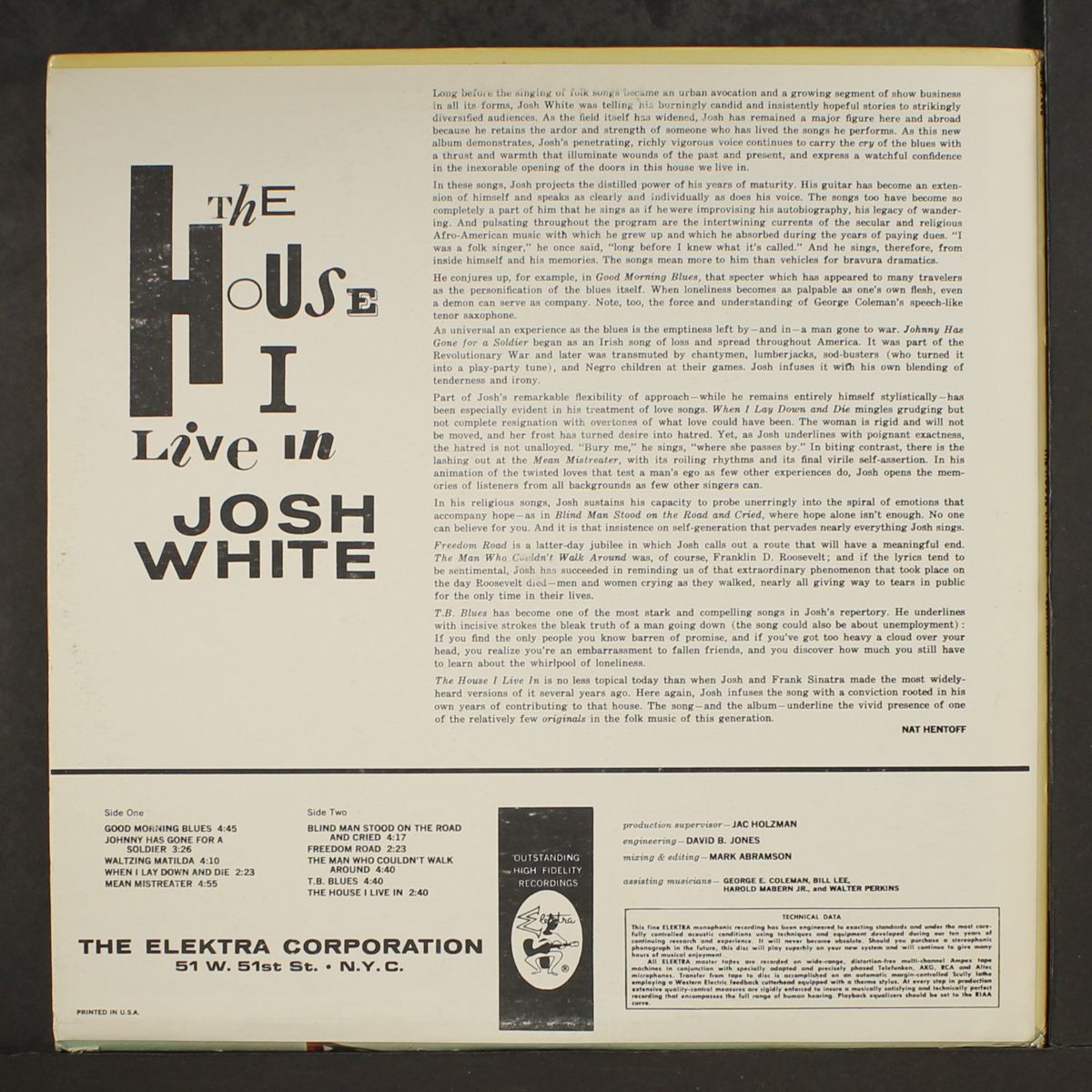 the house i live in by JOSH WHITE