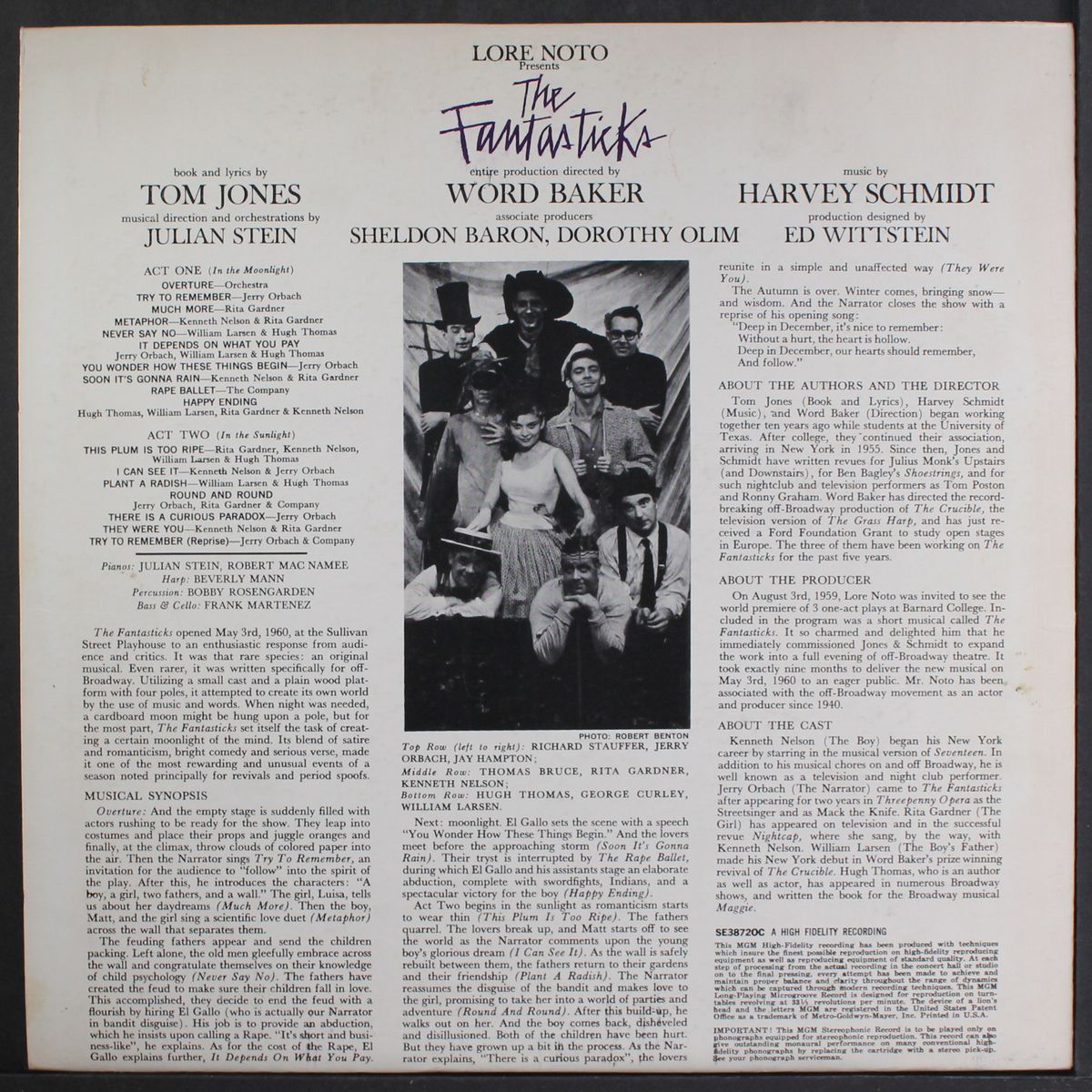 the fantasticks by ORIGINAL CAST