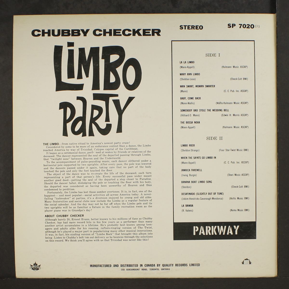 limbo party by CHUBBY CHECKER
