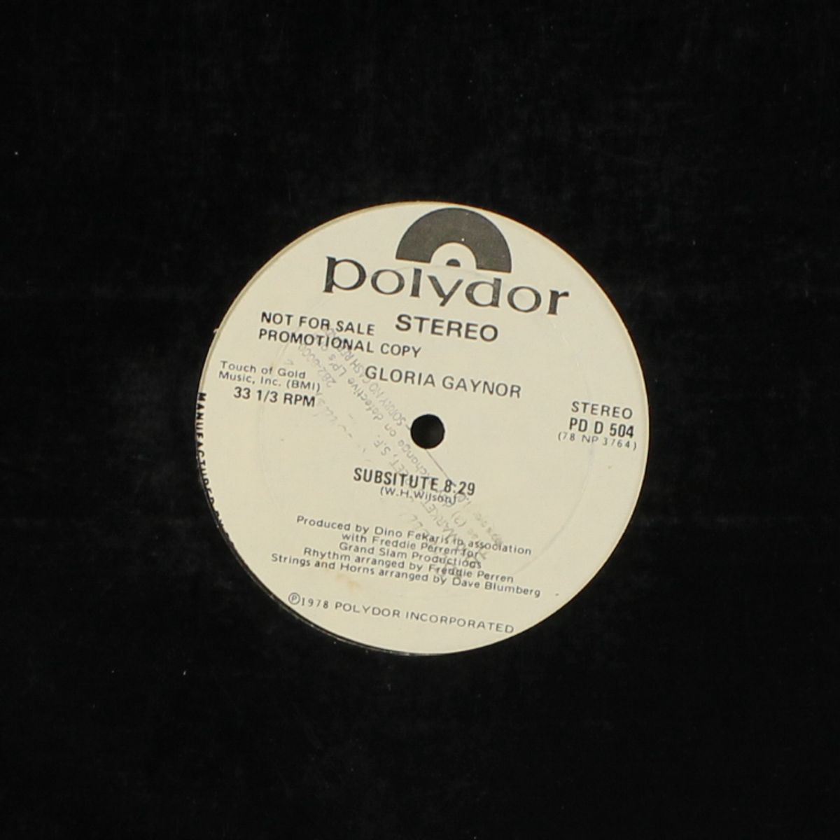 subsitute / same by GLORIA GAYNOR