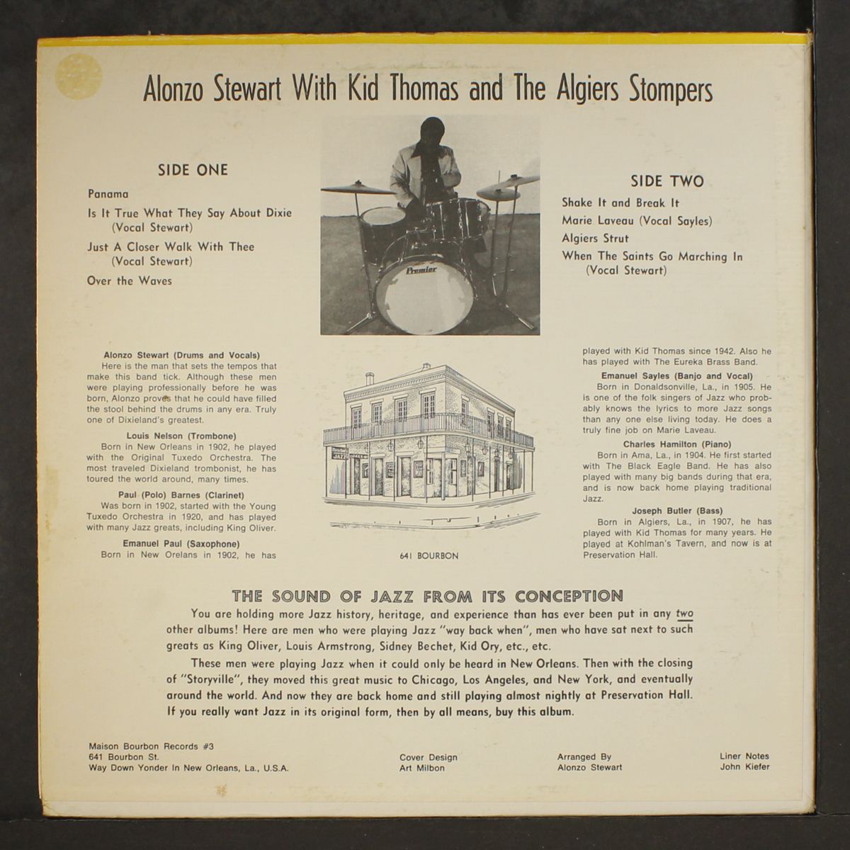 with kid thomas and the algiers stompers by ALONZO STEWART
