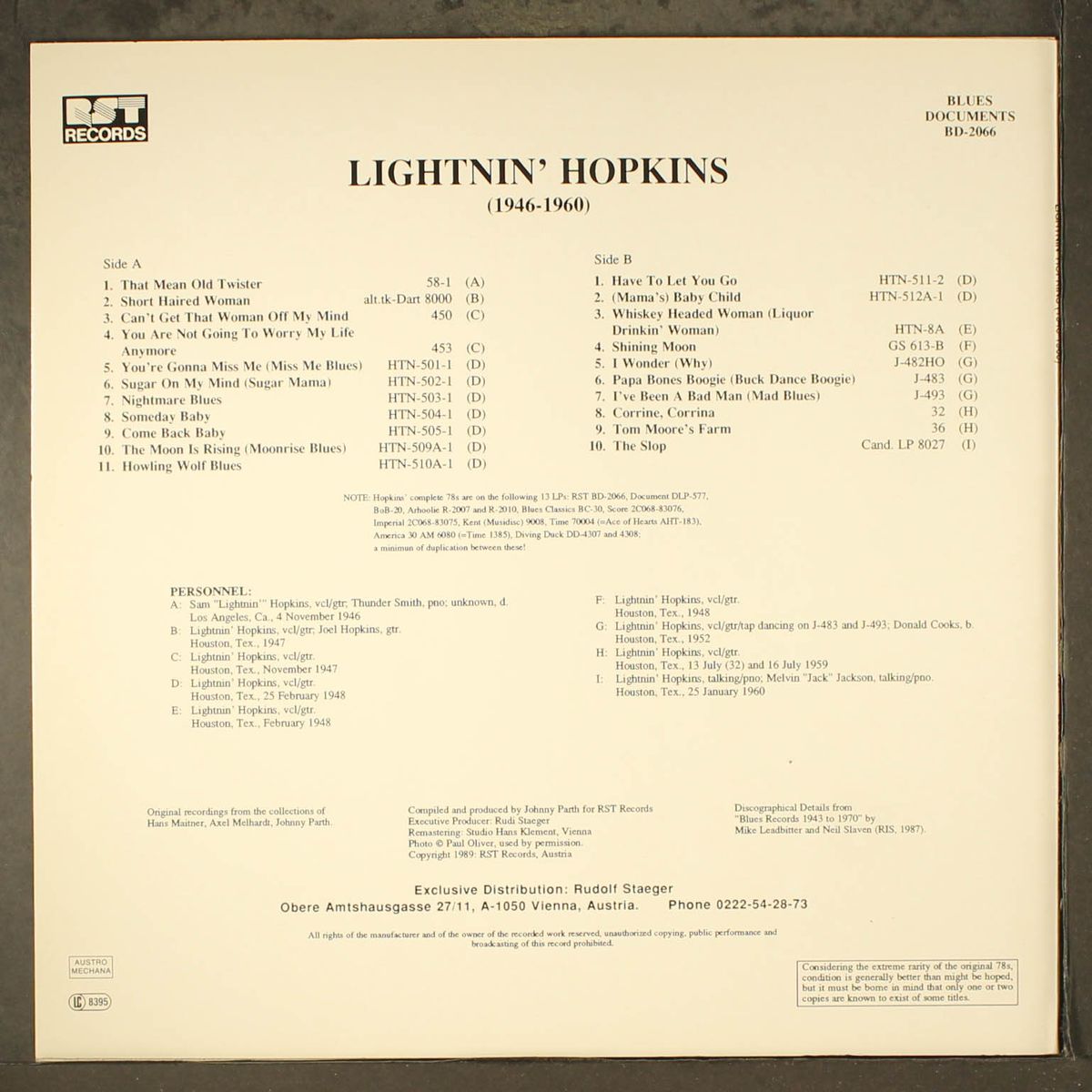 1946-1960 by LIGHTNIN' HOPKINS