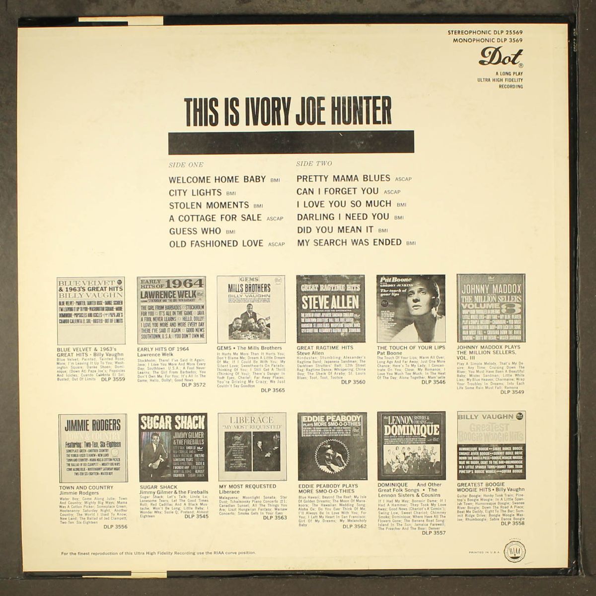 this is ivory joe hunter by IVORY JOE HUNTER