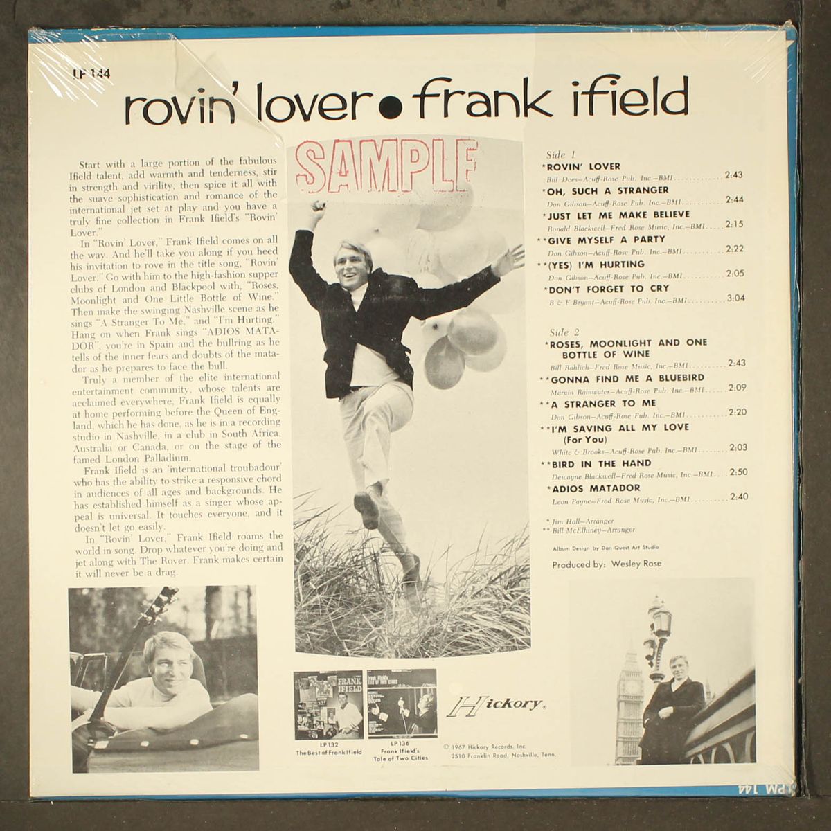 rovin' lover by FRANK IFIELD