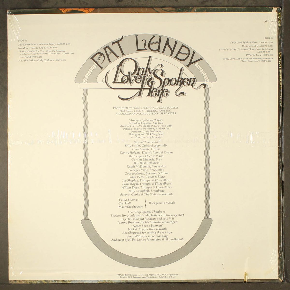 only love spoken here by PAT LUNDY