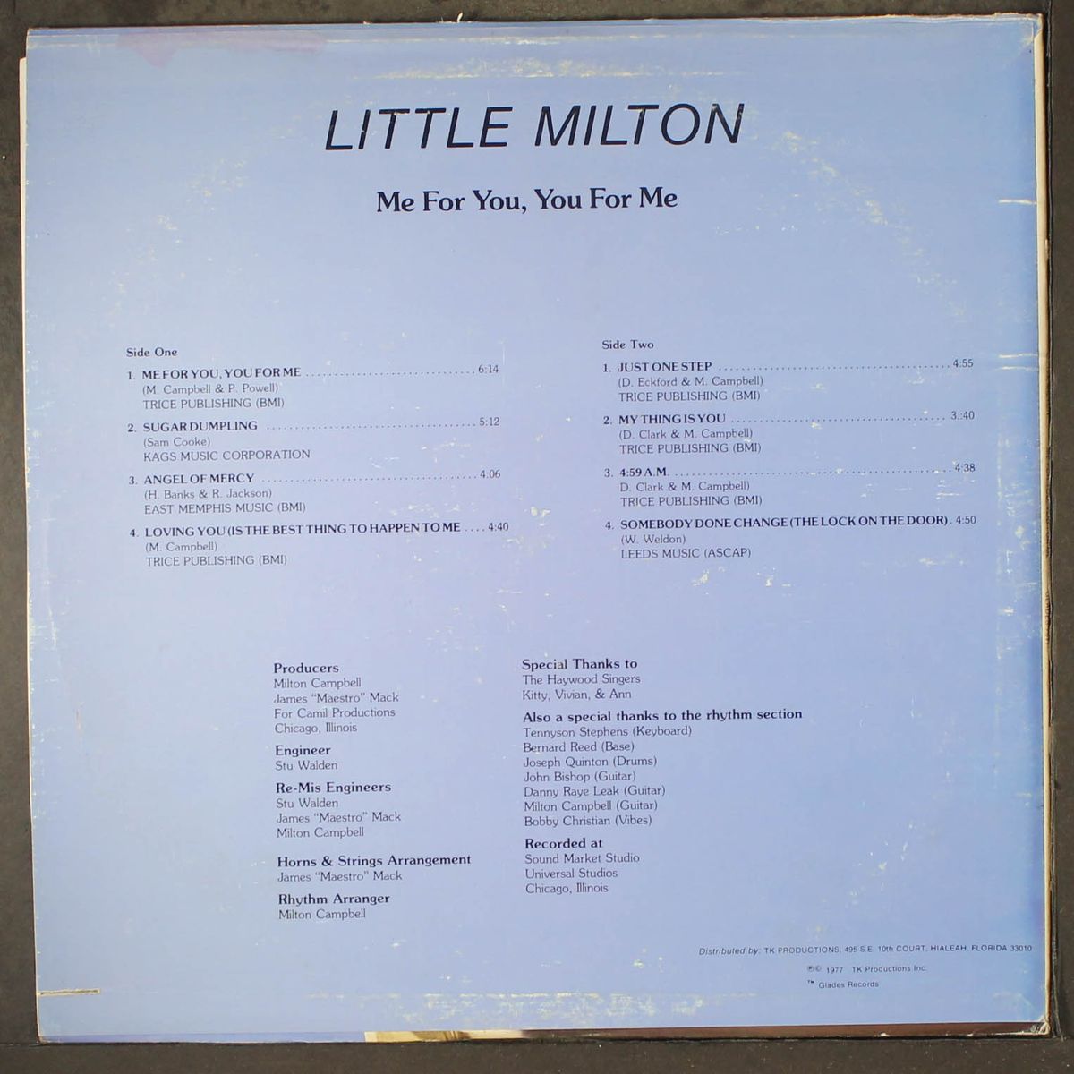me for you, you for me by LITTLE MILTON