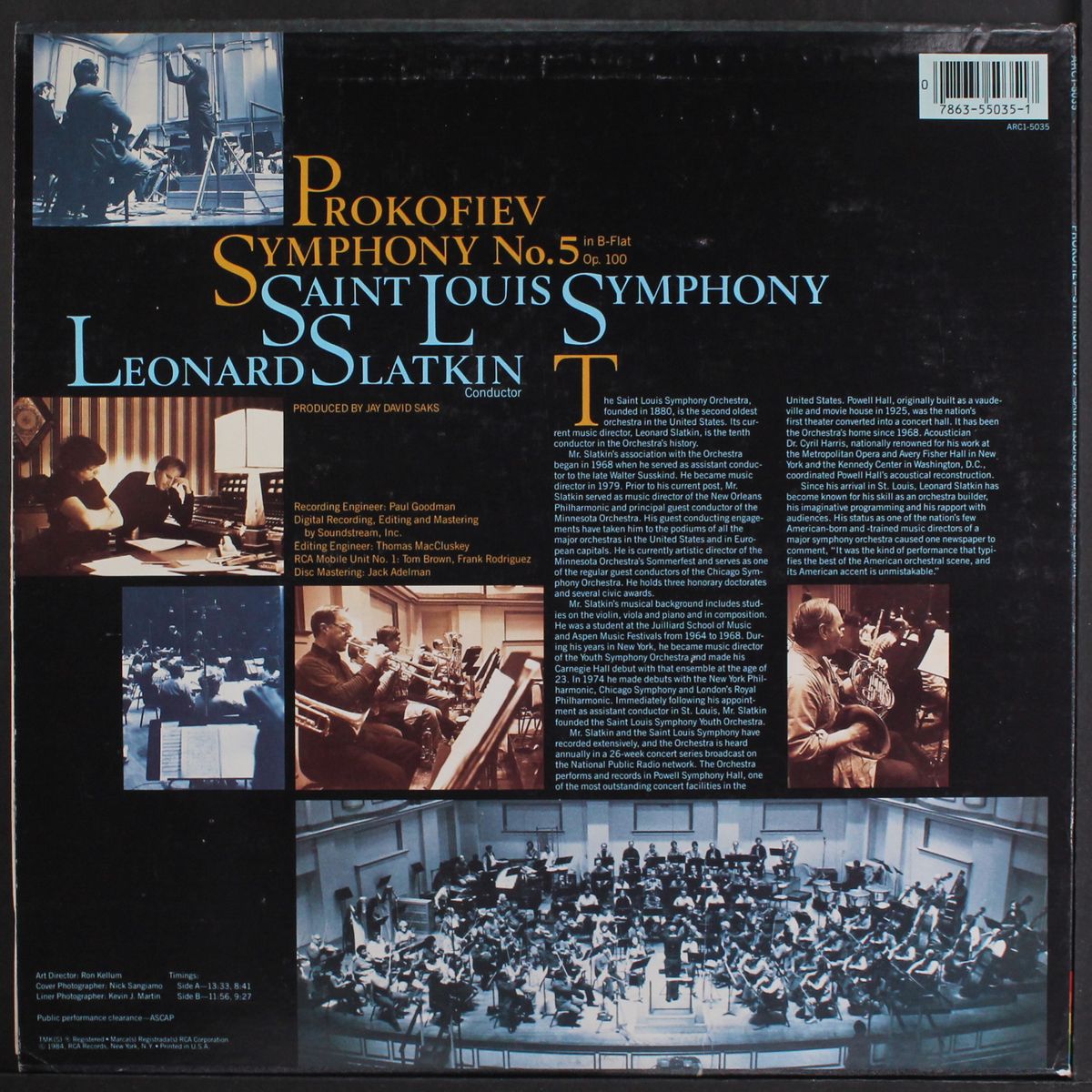 prokofiev: symphony no. 5 by LEONARD SLATKIN