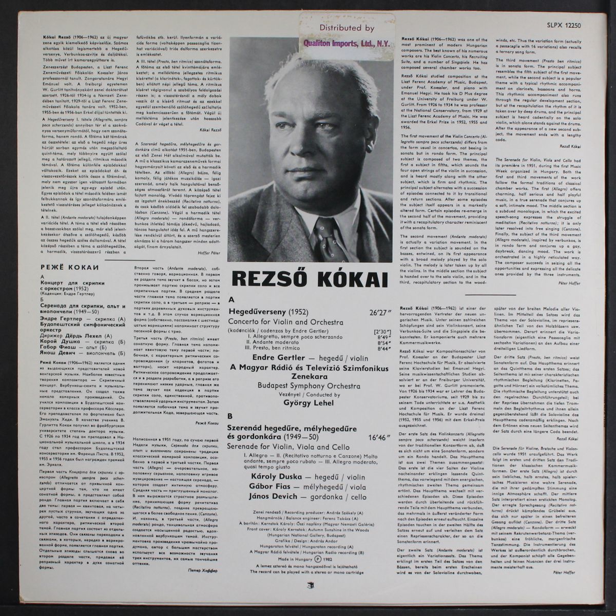kokai: violin concerto / serenade by GYORGY LEHEL