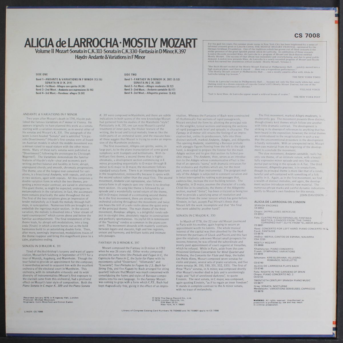 mostly mozart, vol. 2 by ALICIA DE LARROCHA