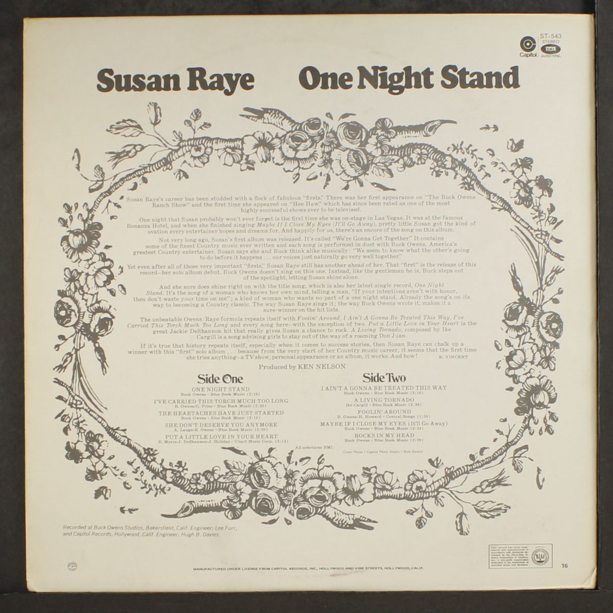one night stand by SUSAN RAYE