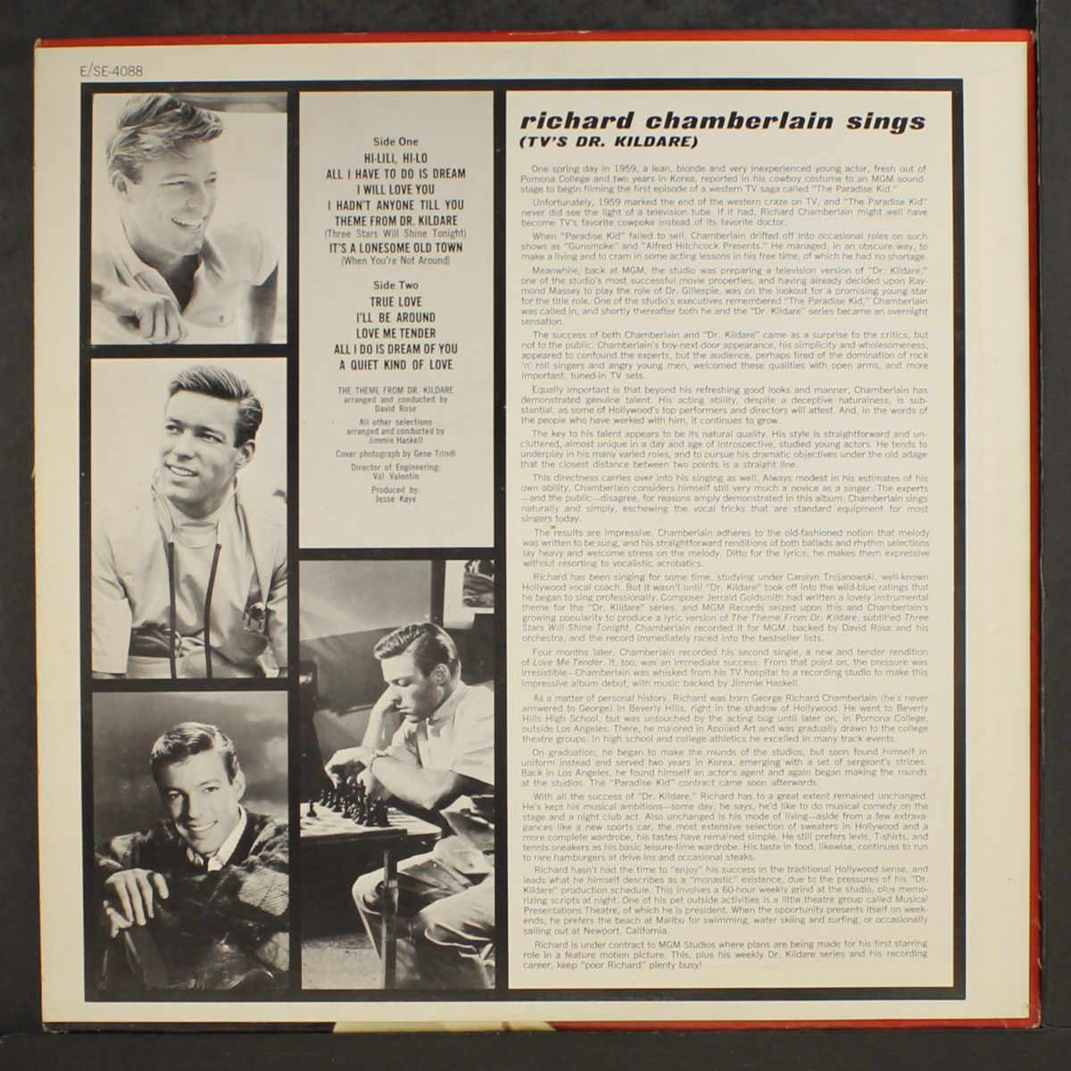 sings by RICHARD CHAMBERLAIN