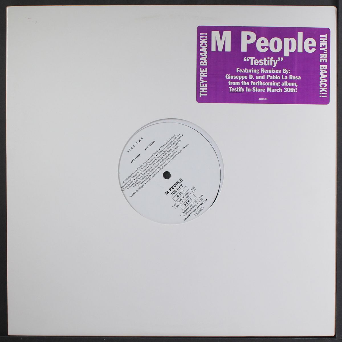 testify (4 mixes) by M PEOPLE