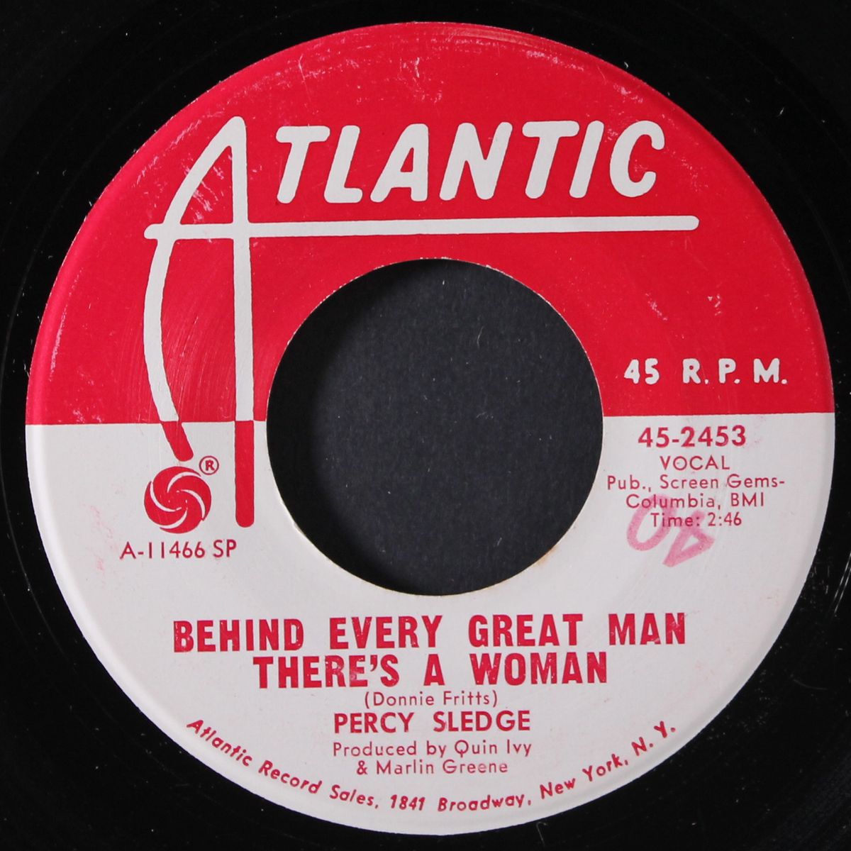 behind every great man there's a great woman / cover me by PERCY SLEDGE
