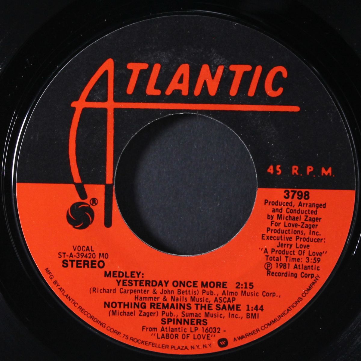 be my love / yesterday once more by SPINNERS