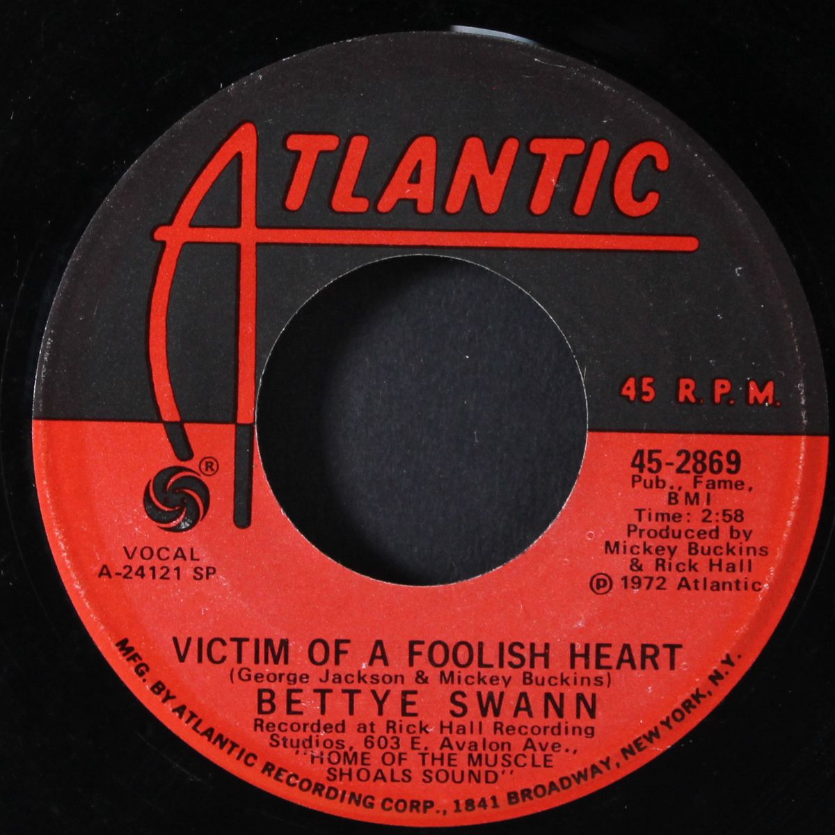 victim of a foolish heart / cold day in hell by BETTYE SWANN
