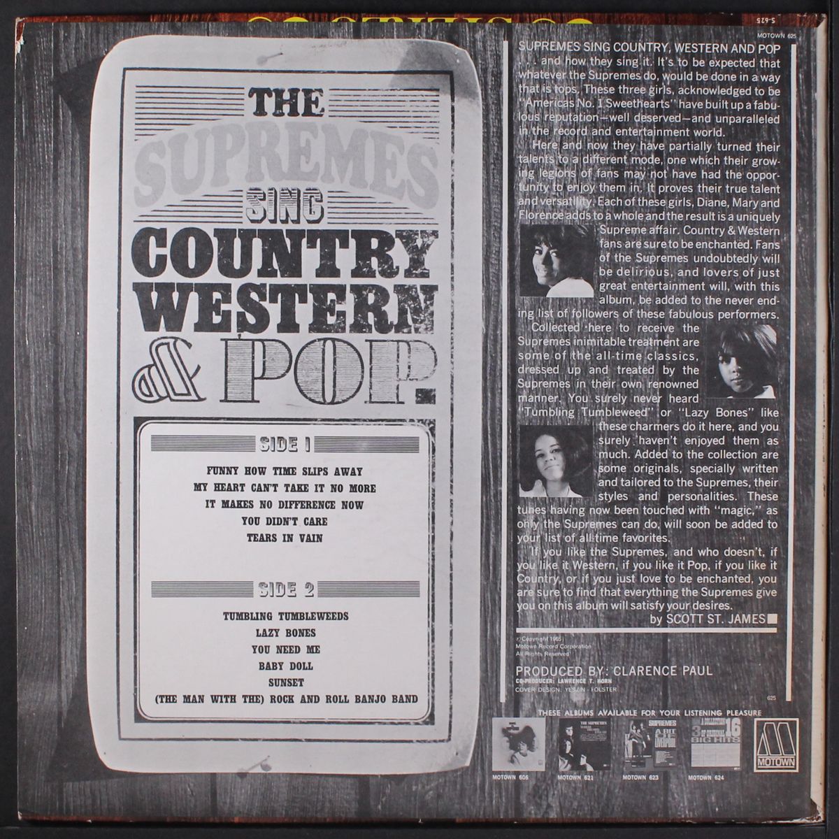 sing country, western & pop by SUPREMES
