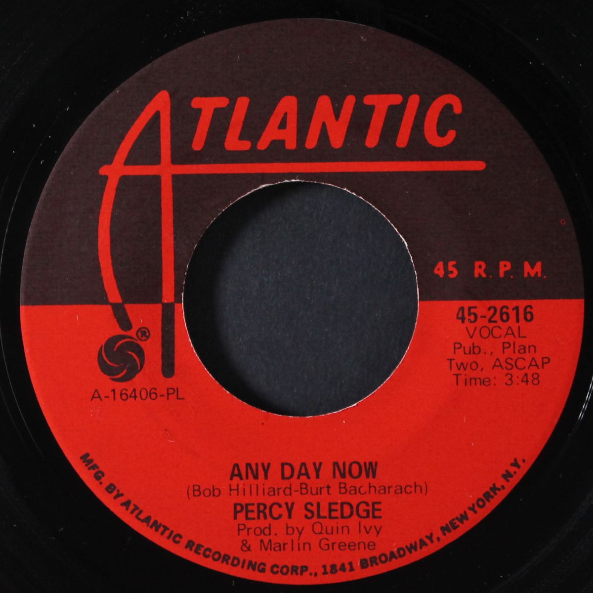 the angels listened in / any day now by PERCY SLEDGE