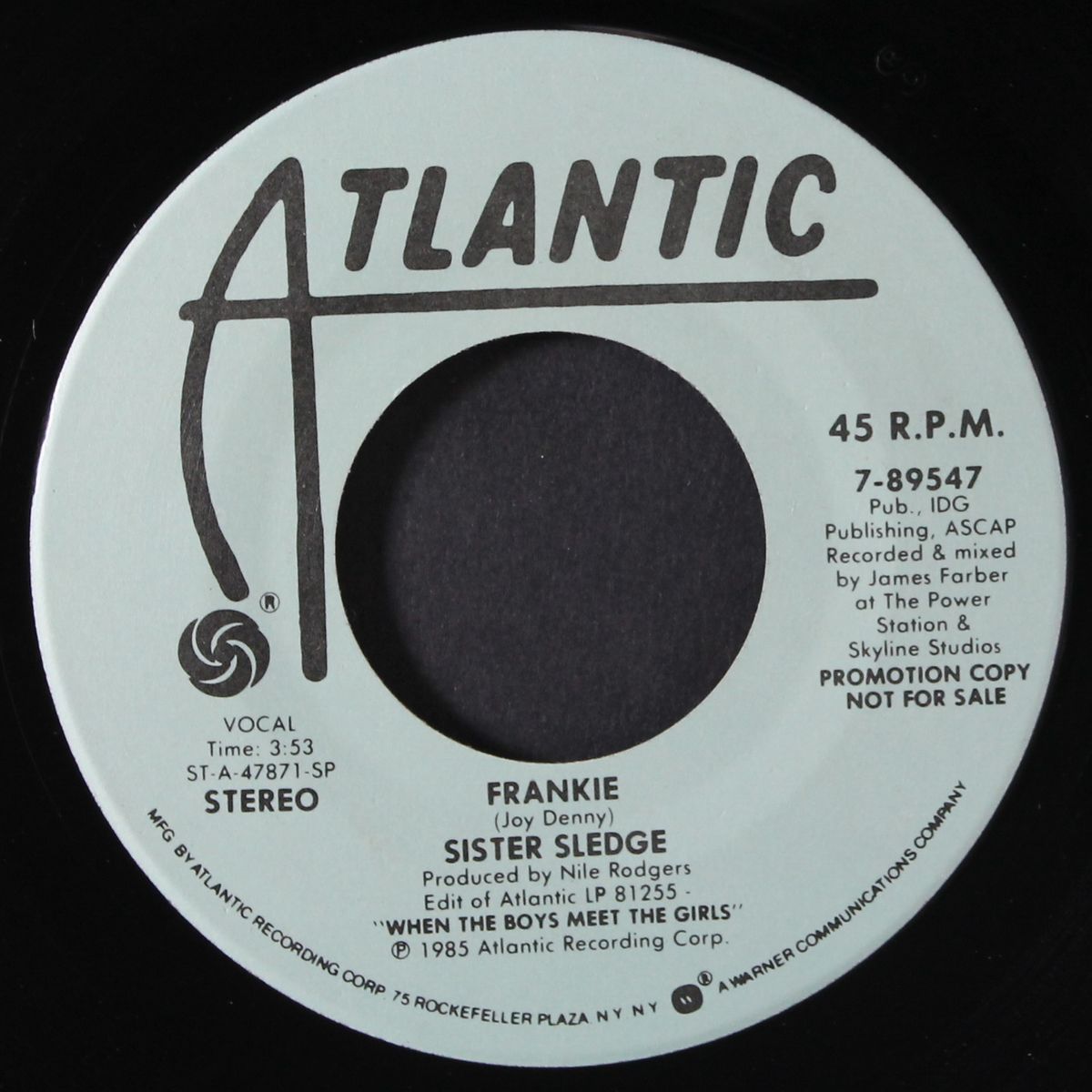 frankie / same by SISTER SLEDGE