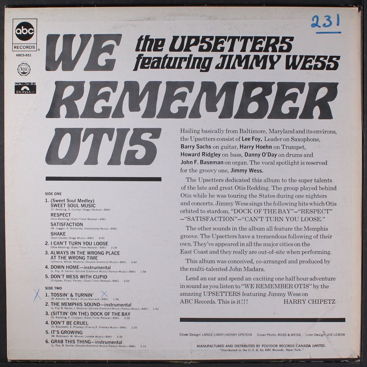 we remember otis by UPSETTERS