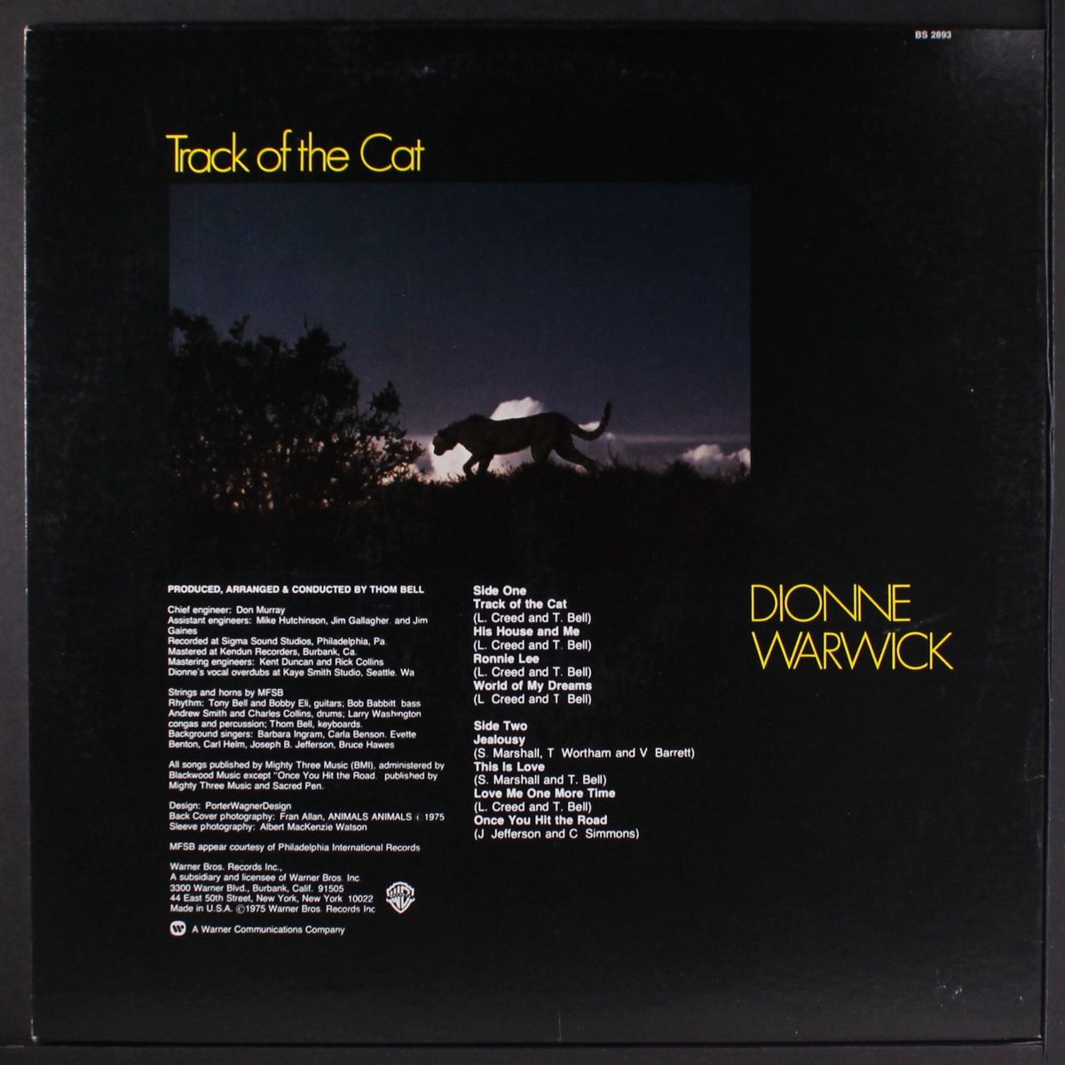 track of the cat by DIONNE WARWICK
