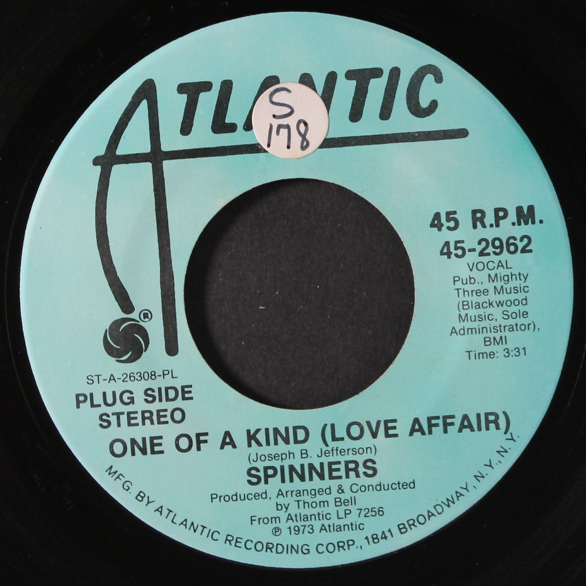 one of a kind (love affair) / mono by SPINNERS