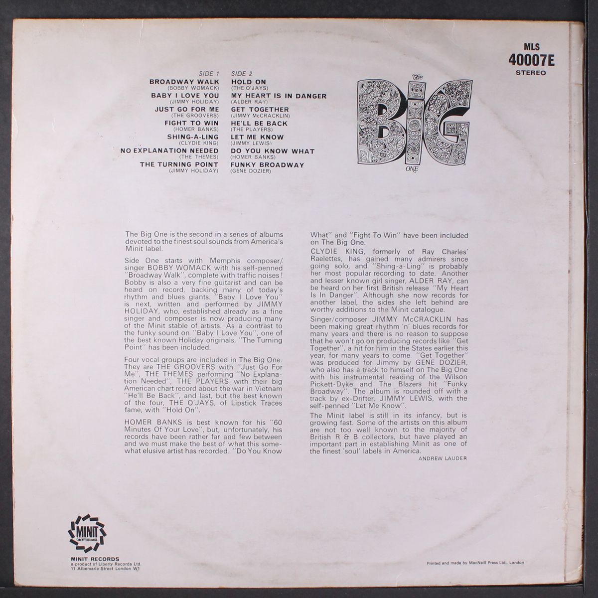the big one by VARIOUS