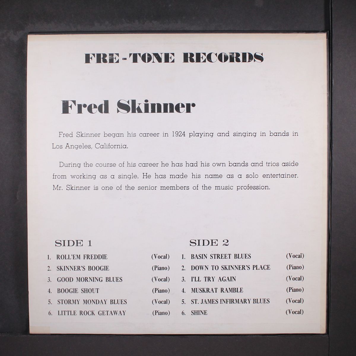 fred skinner by FRED SKINNER