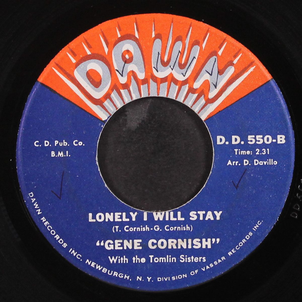 let's do the capri / lonely i will stay by GENE CORNISH W/ THE TOMLIN SISTERS